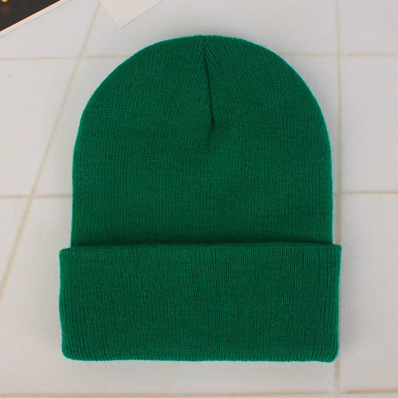 gorro unisex para frio color verde 