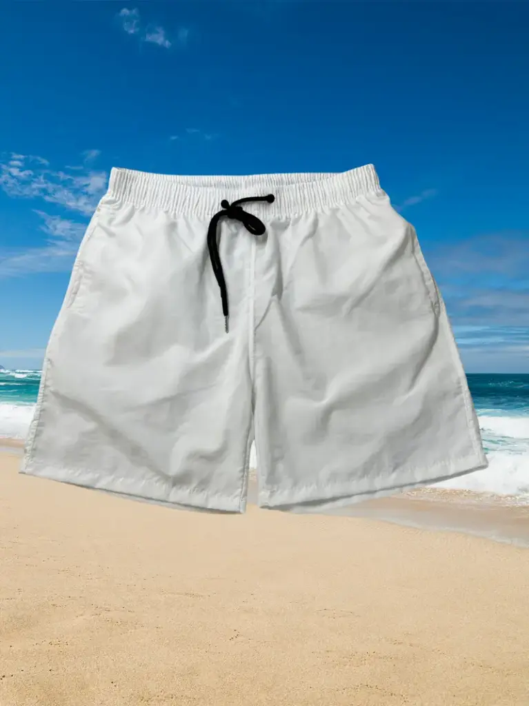 bañador unisex ideal para el calor de la playa o la piscina con tejido de de secado rápido color blanco