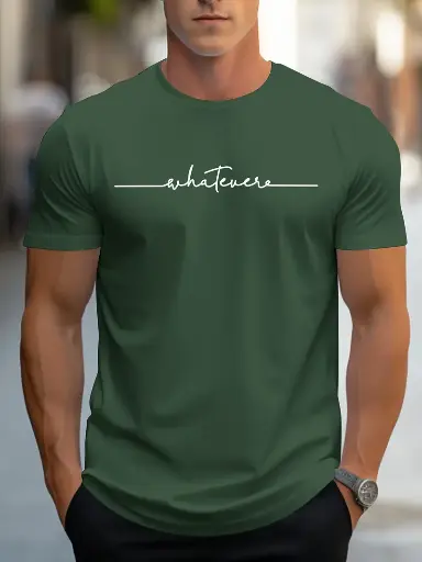 playera sport y informal color verde serigrafiada 