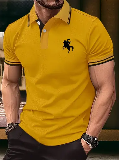polo informal and luxery color mostaza