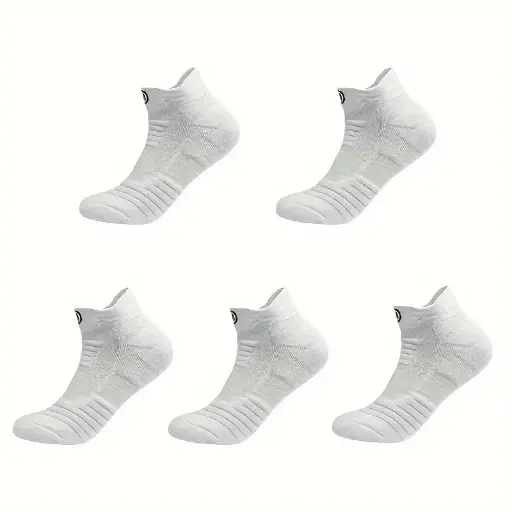 5 pares unisex de calcetines  con tejido compresivo y absorbente ideal para deportes en climas de entretiempo ,frio o calor 