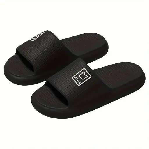 chanclas  unisex bear color negro  perfectas para cuando llega el calor
