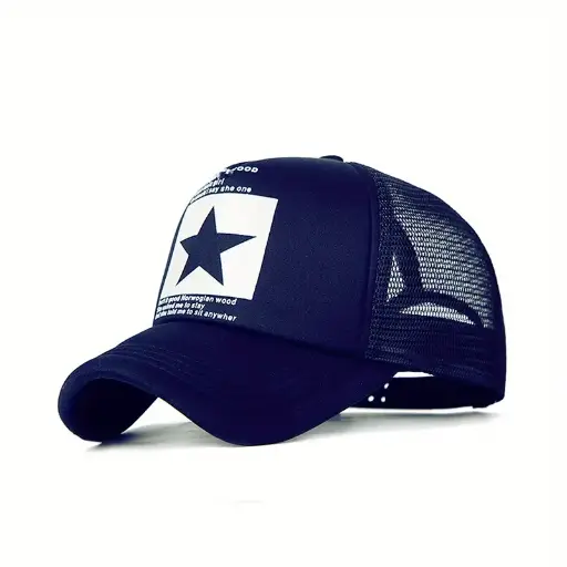 gorra unisex estrella color azul calor