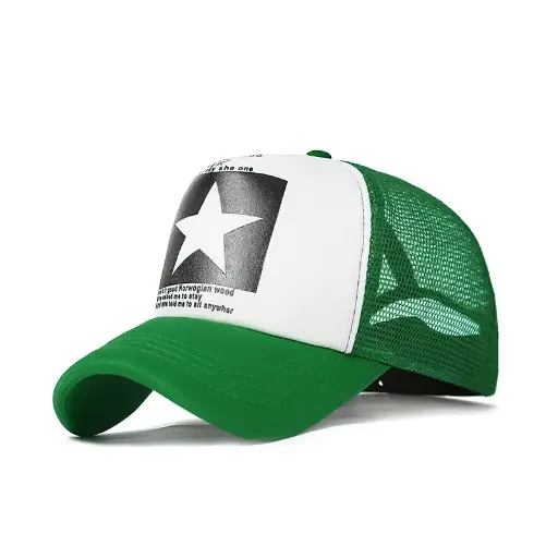 gorra estrella unisex color verde ideal para el  calor