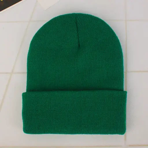 gorro unisex para frio color verde 